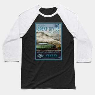 Retro Railway Travel Australia_02 Baseball T-Shirt